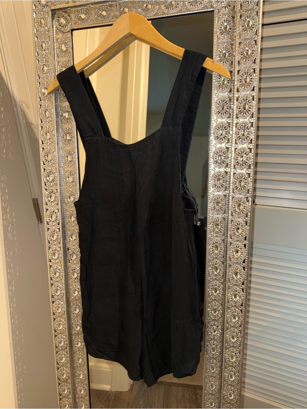 Black Kids One-Piece Romper with Wide Straps